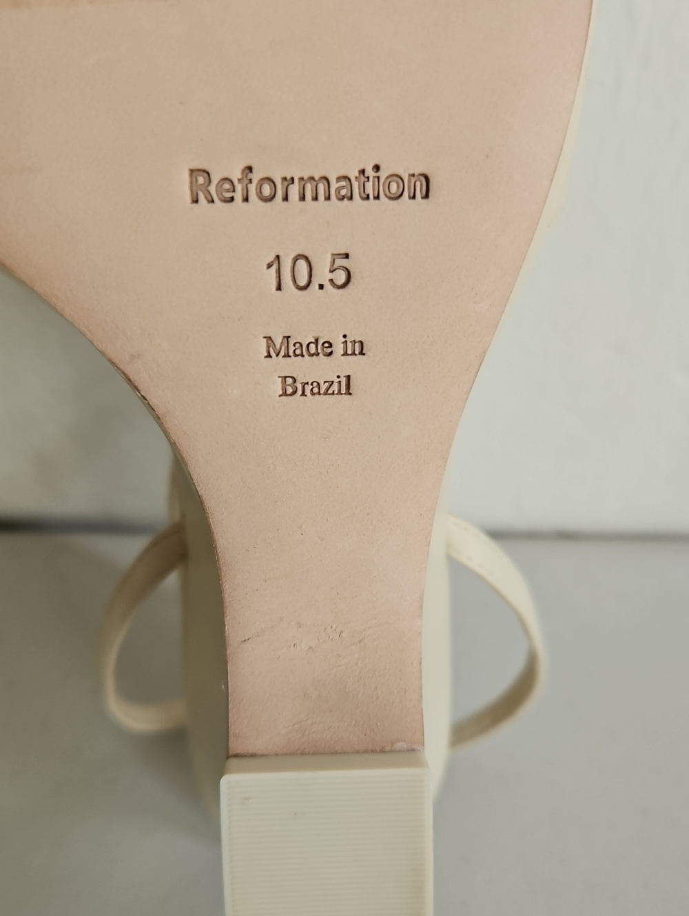 Reformation  Margot Leather Wedge Sandals - New - Picture 7 of 7